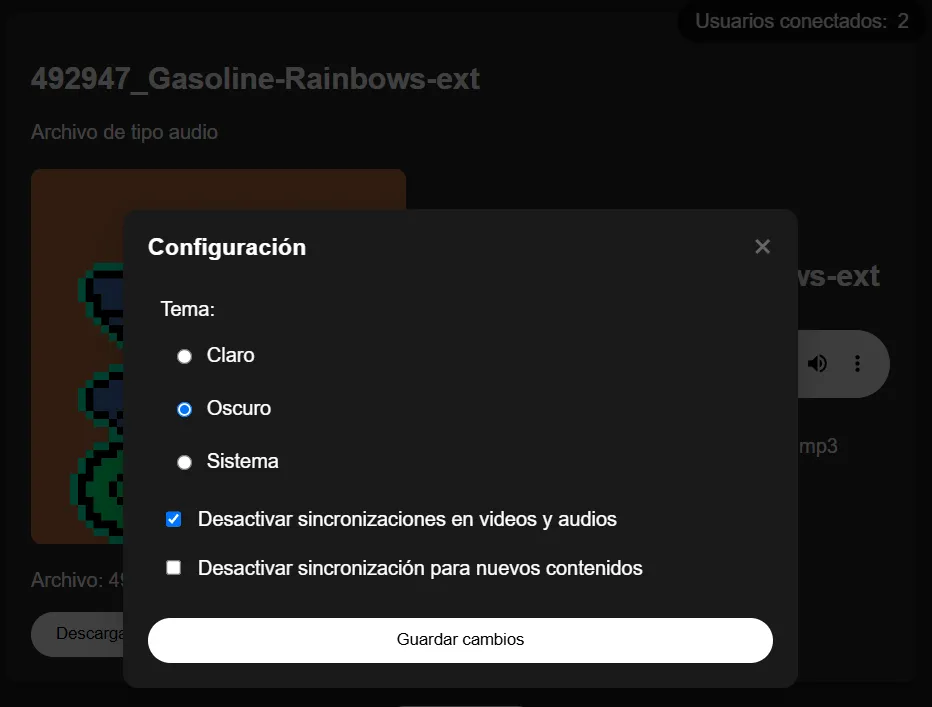 Menu de SwuerpY Chat
